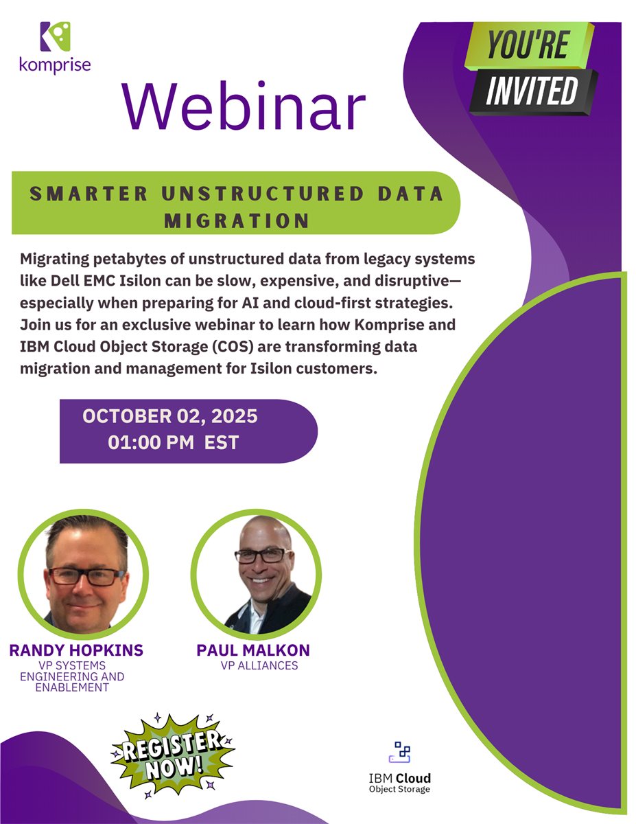 Join Us for a  Isilon Tiering Webinar on October 2, 2025 @ 1pm EST  Register here- <a href=